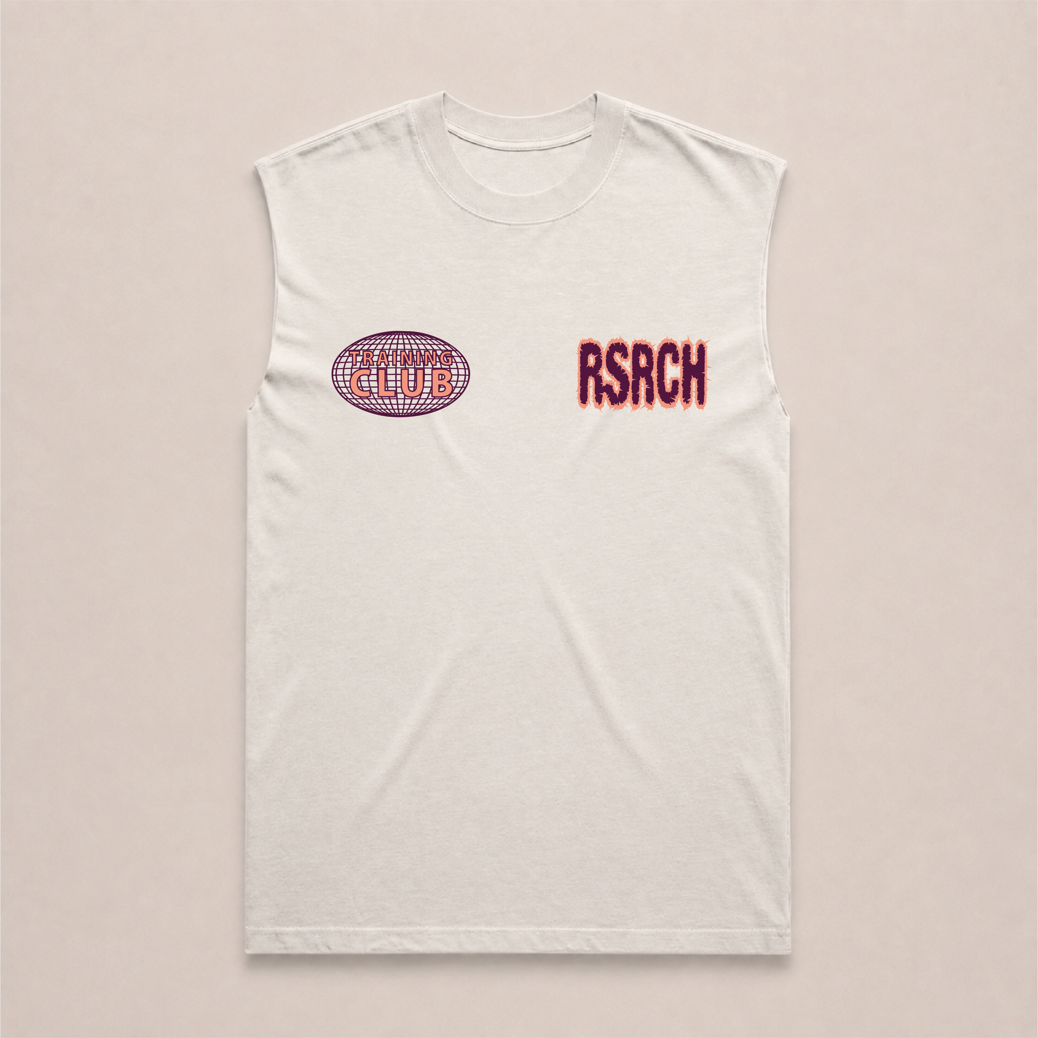 Tank Oversize Globe Training Club - Cream & Orange