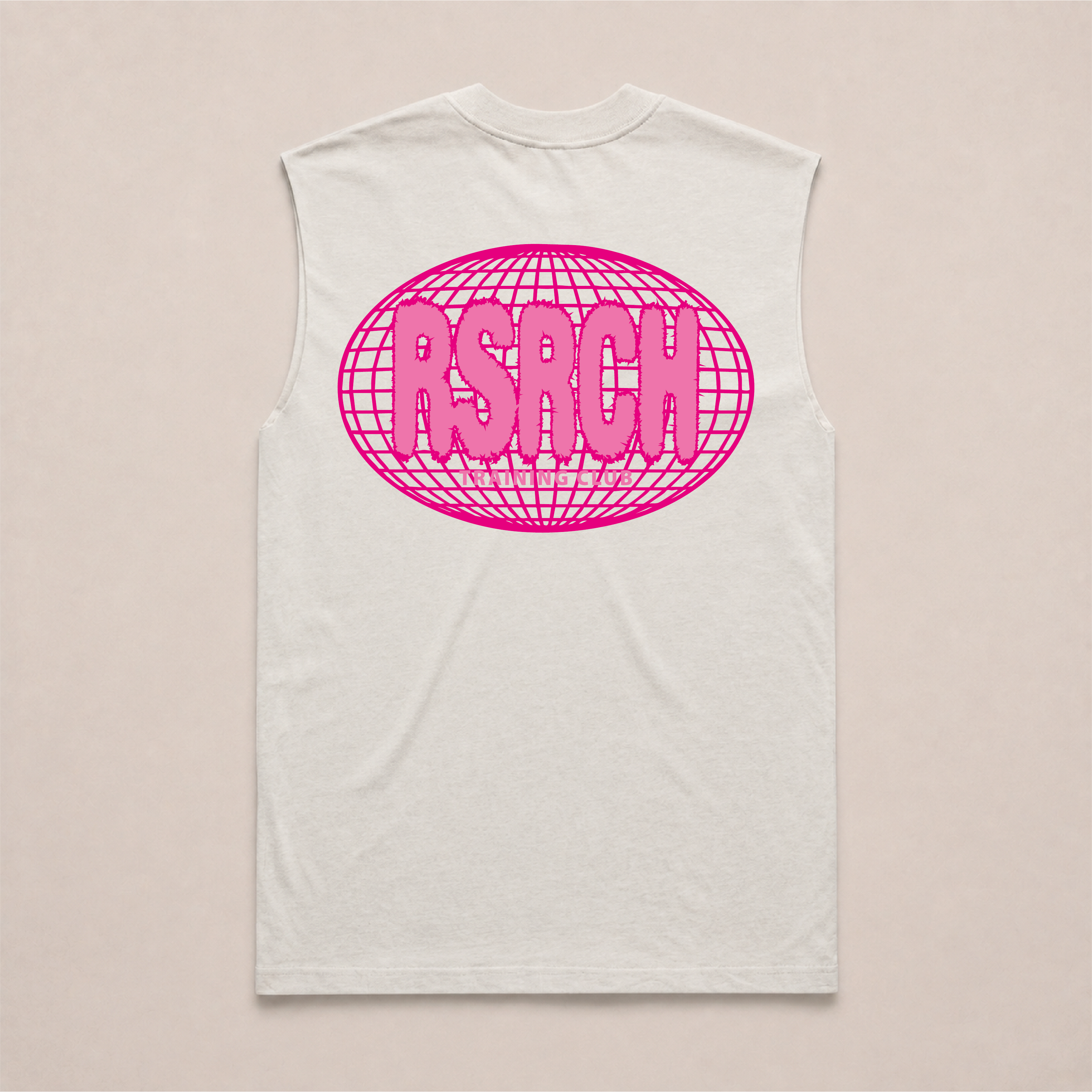 Tank Oversize Globe Training Club - Cream & Pink