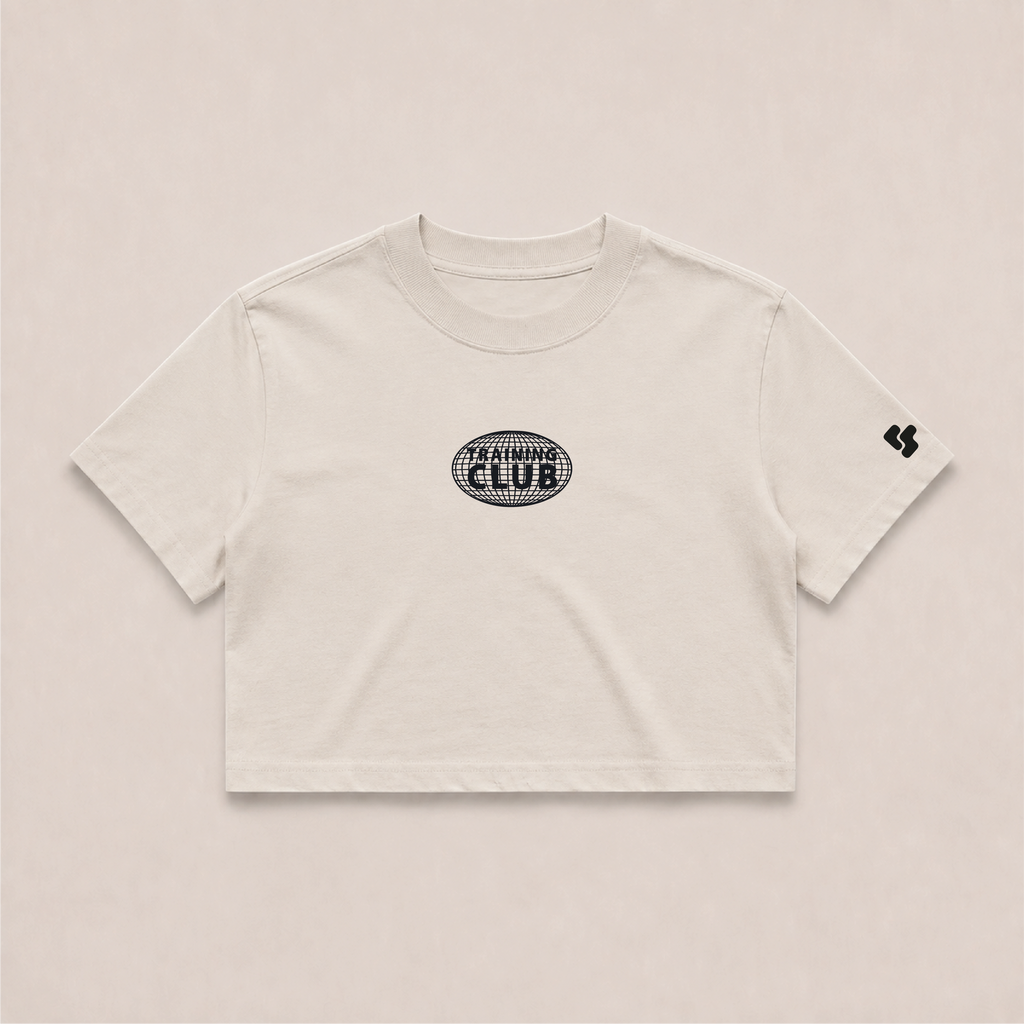 Crop Oversize Globe Basics - Cream
