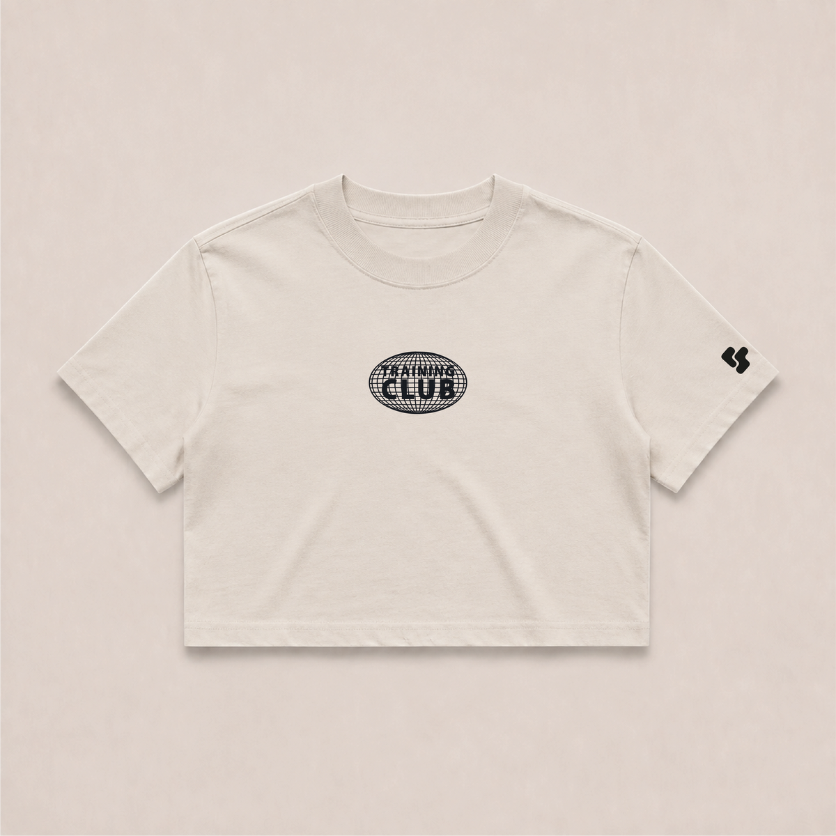 Crop Oversize Globe Basics - Cream