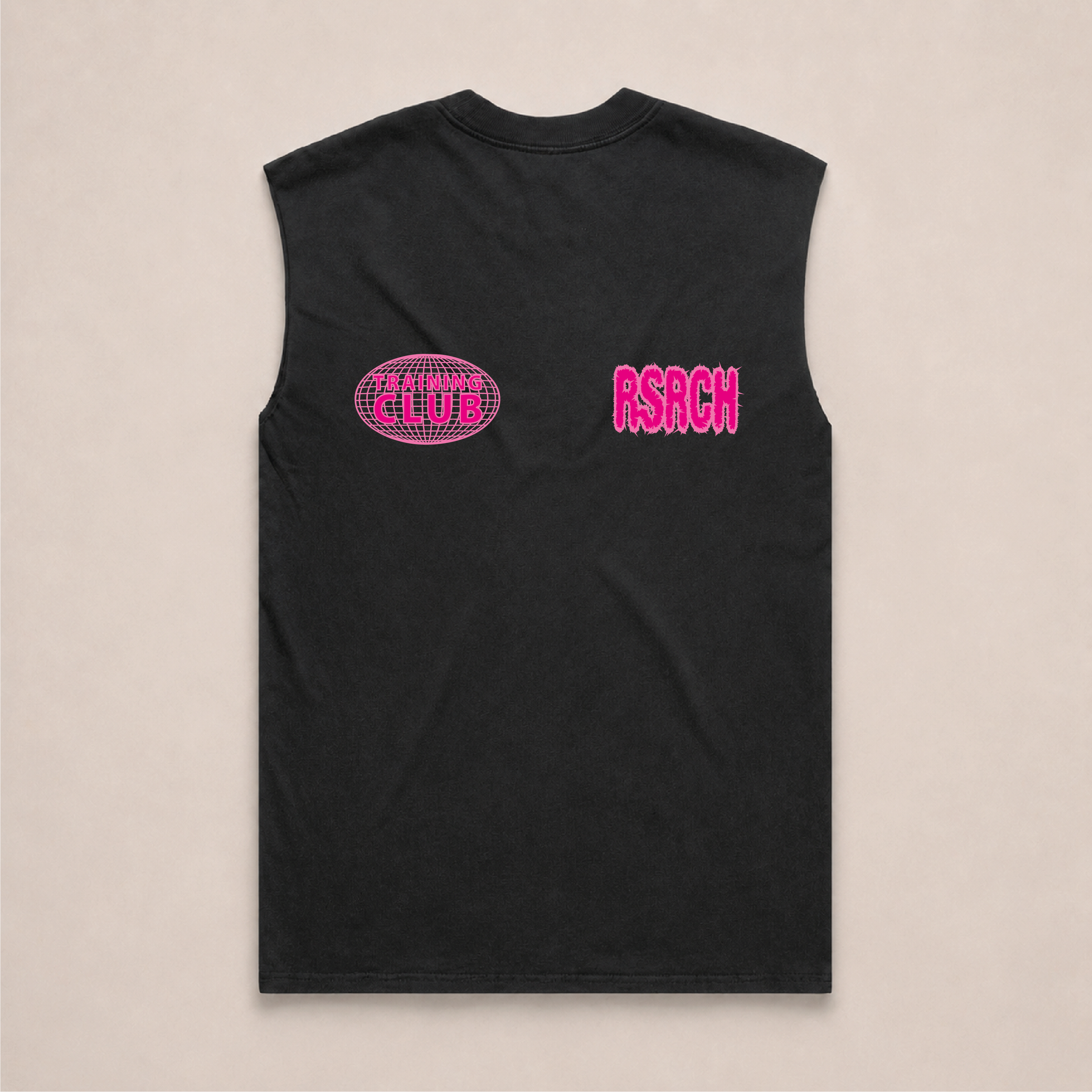 Tank Oversize Globe Training Club - Black & Pink