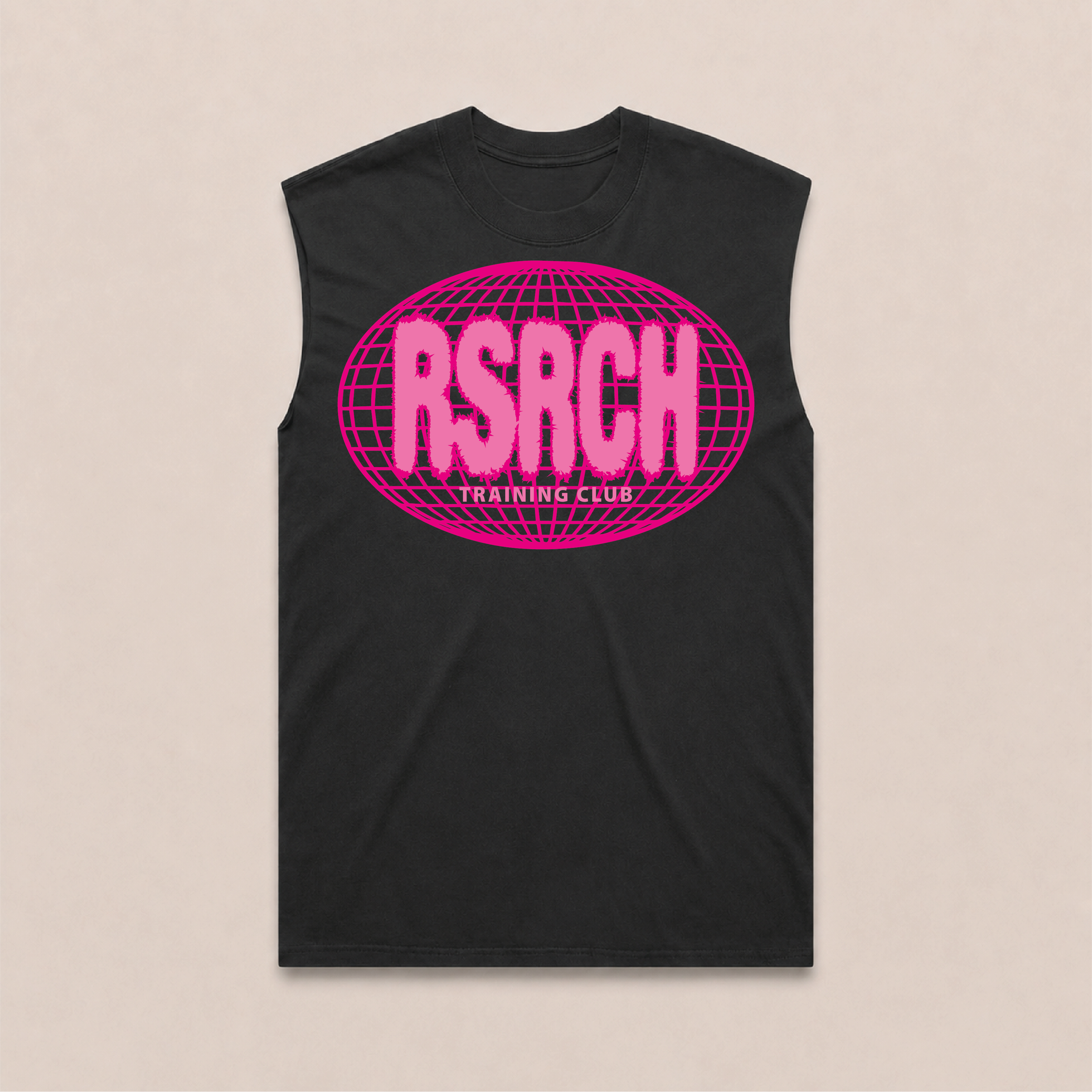 Tank Oversize Globe Training Club - Black & Pink