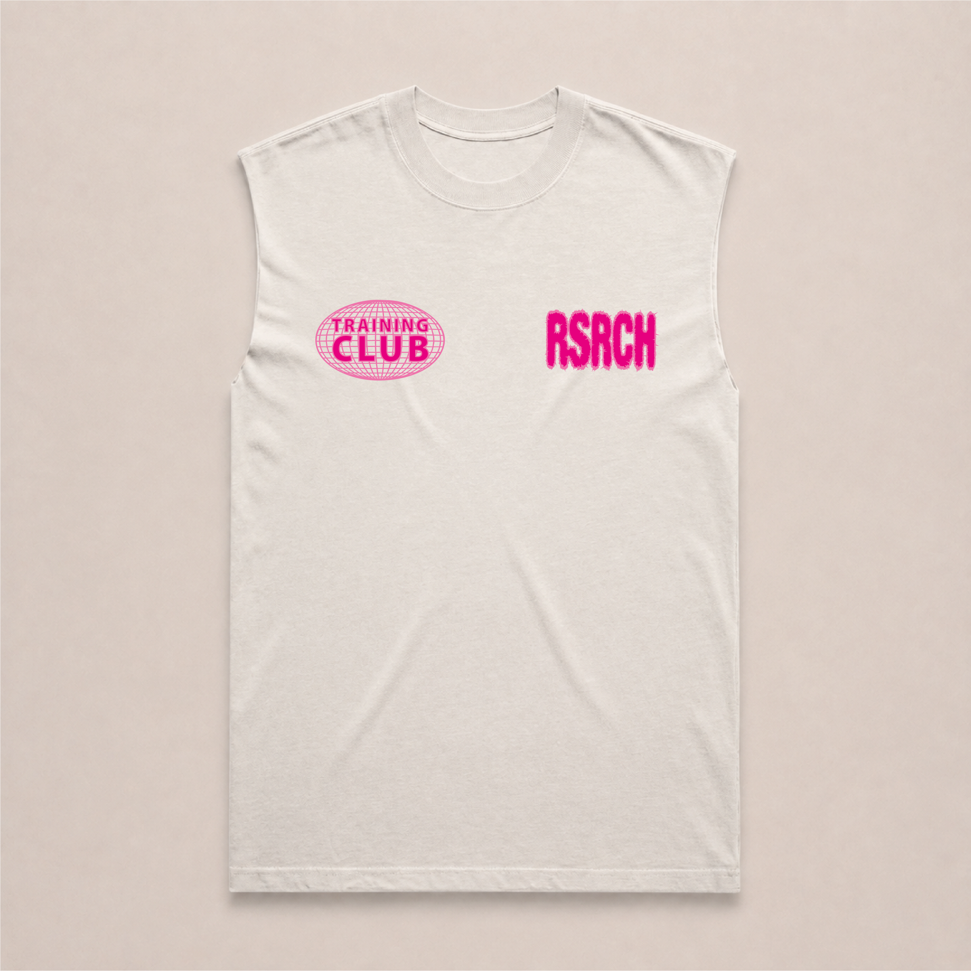 Tank Oversize Globe Training Club - Cream & Pink