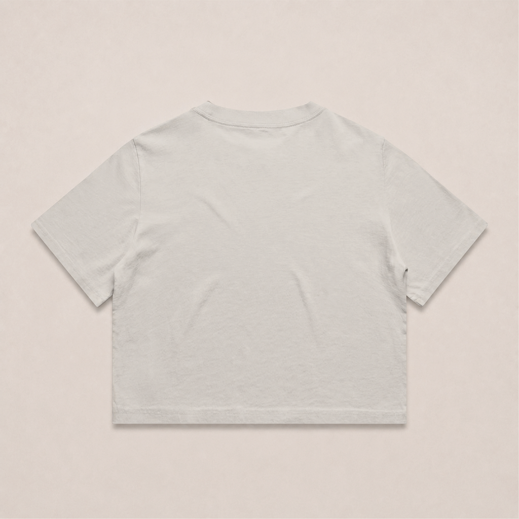 Crop Oversize Globe Basics - Cream